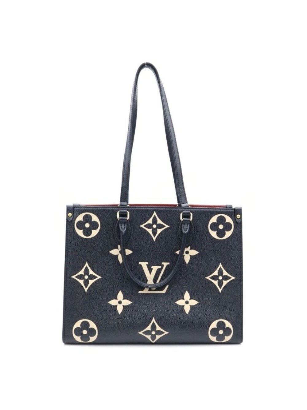 Louis Vuitton Monogram Empreinte On The Go MM Hand Tote Bag Gold Black